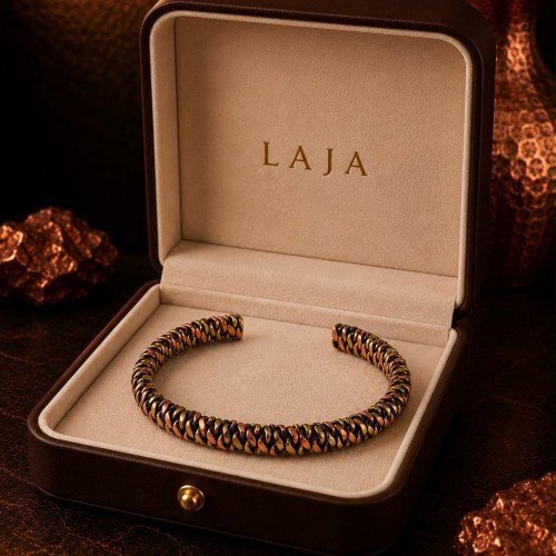 LAJA 1101 Tılsım El Örmesi Üç Metal Saf Bakır Kelepçe Bileklik (Unisex Ayarlanabilir) LAJA 1101 Tılsım El Örmesi Üç Metal Saf Bakır Kelepçe Bileklik (Unisex Ayarlanabilir)