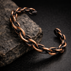 LAJA-1251 Handmade Copper Chain Bracelet – 1250 Series El örmesi zincir formda ayarlanabilir bakır bileklik – LAJA-1251