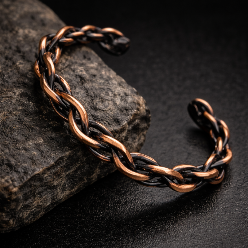 LAJA-1251 Handmade Copper Chain Bracelet – 1250 Series El örmesi zincir formda ayarlanabilir bakır bileklik – LAJA-1251