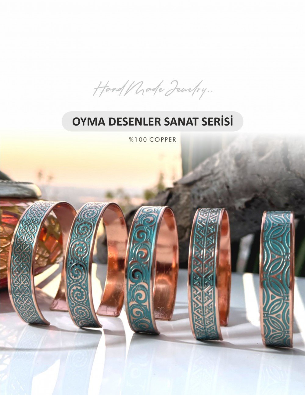 BAKIR OYMA BİLEKLİK KOLEKSİYONU