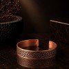 LAJA-1580 | Üçlü Düğüm (Triquetra) Desenli Saf Bakır Kelepçe Bileklik (Unisex)
