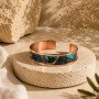 LAJA 2527 ATLANTIS SHARD – Mozaik Yüzey Tasarımlı Bakır Bileklik | Mosaic Copper Bracelet