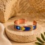 LAJA 2533 ICON DISC – Madalyon Odaklı Bakır Bileklik | Copper Cuff Bracelet