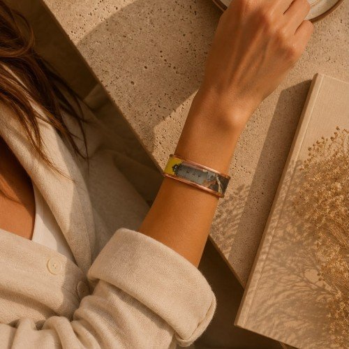 LAJA 2535 HARBORLIGHT – Gün Batımı Ufuklu Bakır Bileklik | Sunset Horizon Copper Bracelet