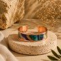 LAJA 2537 SAPPHIRE STREAM – Akış Desenli Bakır Bileklik | Flow Pattern Copper Cuff