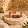 LAJA 2538 IZNIK BLOOM – Çini Motifli Bakır Bileklik | Tile Pattern Copper Cuff Bracelet