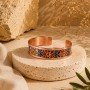 LAJA 2538 IZNIK BLOOM – Çini Motifli Bakır Bileklik | Tile Pattern Copper Cuff Bracelet