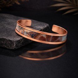 LAJA 2500 serisi Aura özel tasarım el yapımı bakır bileklik