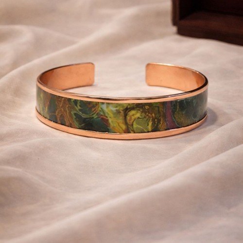 LAJA 2519 Verdura Aura Doğal Desenli Bakır Bileklik | Copper Bracelet – Wholesale & Retail