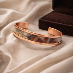 LAJA 2500 serisi Aura özel tasarım el yapımı bakır bileklik