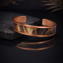 LAJA 2516 Vitra Ember | Özel Tasarım Bakır Bileklik, Natural Pattern Copper Bracelet – Handmade by LAJA