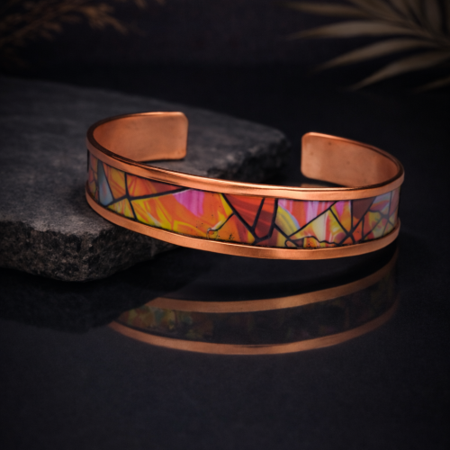 LAJA 2523 Prism Ember Sanatsal Bakır Bileklik – LAJA & CO