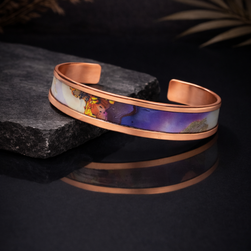 LAJA 2520 Aurora Flow Sanatsal Bakır Bileklik – LAJA & CO Atölye Üretimi 