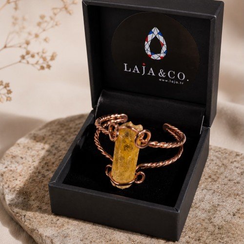 LAJA 4004 | Kül Halkası Doğal Taşlı El Yapımı Bakır Kelepçe Bileklik LAJA 4004 | Kül Halkası Doğal Taşlı El Yapımı Bakır Kelepçe Bileklik