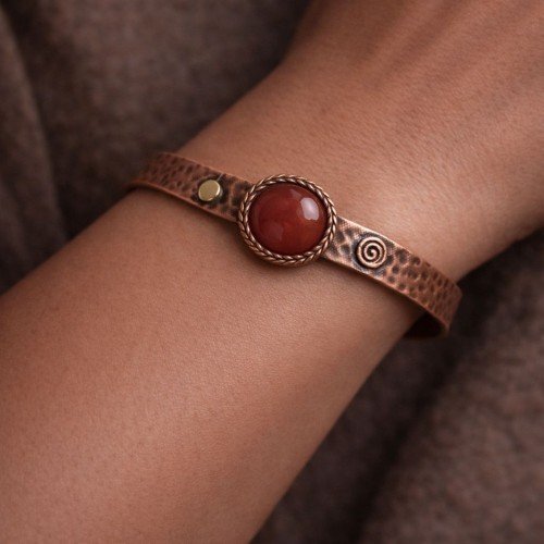 LAJA-4000S4 Doğal Taş El İşçiliği Bakır Bileklik