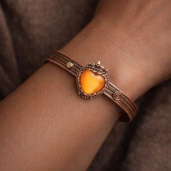 laja-4000s2-dogal-tas-detayli-el-yapimi-bakir-bileklik Doğal taş detaylı, bakır gövdeli el yapımı LAJA-4000S2 bileklik modeli