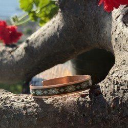 LAJA 1712 özel desenli el yapımı bakır bileklik