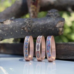 LAJA 1700 Serisi 2’li Bakır Bileklik Seti Etnik Desenli UV Baskılı El Yapımı Bakır Takı