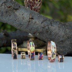 LAJA-2500 el yapımı bakır bileklik 3’lü set Özel Tasarımlarla Renkelndirilen Sadece Laja ya ait özel 2 li takımlar Bakır Bileklik ve Yüzük