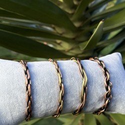 LAJA 1250 Serisi mat dokulu UV baskılı bakır bileklik dörtlü set