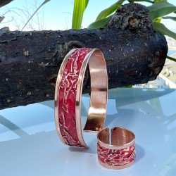 LAJA-2004 – Bakır Bilezik & Bakır Yüzük 2’li Set - ÜSKÜP RÜYA KOLEKSİYONU LAJA-2004 – Bakır Bilezik & Bakır Yüzük 2’li Set - ÜSKÜP RÜYA KOLEKSİYONU