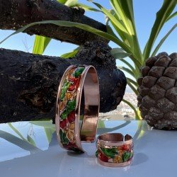 LAJA-3021 Özel Transparan Mine ile Renklendirilmiş 4’lü Bakır Takı Seti LAJA-3021 Özel Transparan Mine ile Renklendirilmiş 4’lü Bakır Takı Seti